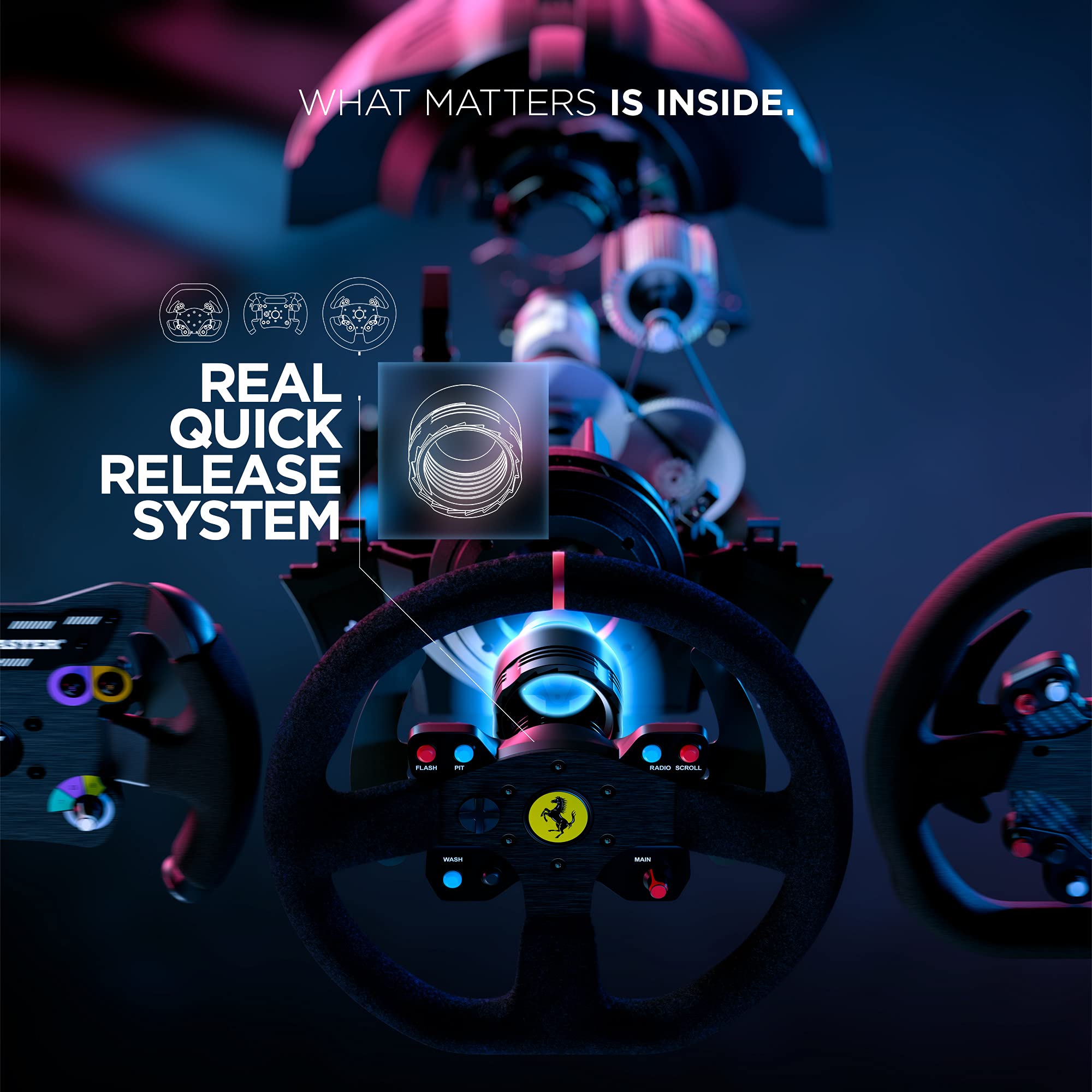 Thrustmaster T300 Ferrari Integral, Volante Para PS4 - /PS3/PC, Tamaño Único, Negro Thrustmaster T300 Ferrari Integral, Volante Para PS4 - /PS3/PC, Tamaño Único, Negro